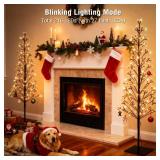 Lomotech Chritsmas Tree Lights - 216 Leds 5Ft Artificial Christmas Tree with Timer, Includes 27 Leds Twinkle Lights for Holiday, Wedding, Party, Christmas Decorations (Warm White)