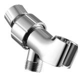 OFFO Shower Head Holder for Handheld Shower Head, Adjustable Shower Arm Mount for Connecting Shower Arm and Shower Hose, 1/2 Inch IPS Female Inlet and Male Outlet, Chrome Finish