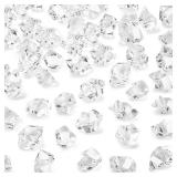 DomeStar Fake Ice, 150PCS Fake Diamonds, Plastic Diamonds Acrylic Rocks Vase Fillers for Centerpieces Wedding Party Table Scatter Food Display