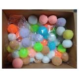 Eerrhhaq 2 Cat Toy Launchers & 100 Cat Pom Pom Balls,Cat Toys Balls Launcher,Launch Ball Interactive Toy,Silent Plush Elastic Ball for Kitty