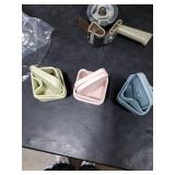 AOEDEO 6 pcs 10 oz Silicone Snack Containers with Lids Silicone Food Storage Containers, Baby Snack Container Small Lunch Container for Kids, Daycare, School and Travel