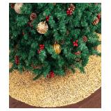 Mr. Pen- Christmas Tree Skirt, 36 inch, Gold, Christmas Skirts for Xmas Trees