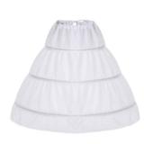 Papoopy Girls Petticoat Underskirt with 3 Hoops Full Slip Crinoline Skirt (10-11 Years)