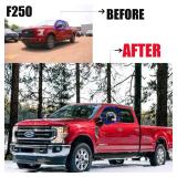 PerfecTech Super Duty Chrome Plated Mirror Covers Ultra Durable Top Half for 2008-2016 Ford F250 F350 F450 2 Pcs