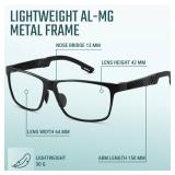 IBOANN Carbon Blue Light Blocking Glasses Men for Computer, Gaming, Metal Frame Night Driving Glasses for Man