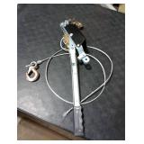 YATOINTO Come Along Winch 1 T Pulling Capacity 7 FT Steel Cable 2 Hooks Heavy Duty Ratchet Power Puller Tool with Dual Gears Automotive Hoist Cable Puller Ideal for Vehicle Rescue.