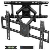 USX STAR Full Motion TV Wall Mount 24 inch Studs for Most 42-86 Inch TVs, Adjustable TV Wall Mount Swivel and Tilt, Loading 110 LBS, Max VESA 600x400mm, Fits 16, 18, 24 Studs