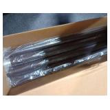 Curtain Rods For Windows 28 to 48 Inches, 1 Inch Heavy-Duty Adjustable Decorative Curtain Rods With Branches Leaves Hollow Finials For Bedrooms and Living Rooms In Farmhouses. Brown