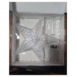 Christmas Tree Topper Star Warm White Light Christmas Tree Decor for Christmas Holiday Home Fit for General Size Xmas Tree, 8.7 Inch
