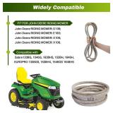 Showingo GX24154 Drive Belt Replacement for John Deere D105 E100 X105 X106-1/2 x 98 Heavy-Duty Aramid Cord Mower Deck Belt - Compatible with M118760 M41668 120 140 300 Series Tractors