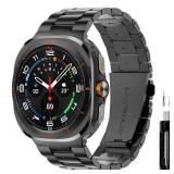 GOLDTOLUCK Stainless Steel Band Compatible with Samsung Galaxy Watch 7 Band Ultra 47mm (2024) Men Women Milanese Mesh Magnetic Classy Elegant Casual Business Metal Stainless Steel