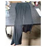 YOLIX Flare Leggings for Women with Pockets - Crossover High Waisted Black Flared Leggings for Yoga Gym Workout Medium