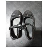 GINFIVE Toddler Girls Dress Shoes Little Girls Mary Janes Ballerina Flats Black Shoes Toddler 11