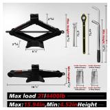 YATOINTO 2 Ton Car Scissor Jack Kit, Universal Tire Jack Tool Emergency Kit with Ratchet Wrench, Black JACK AND GAUGE ONLY