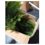 2PCS 6FT Christmas Cedar Garland Artificial Realistic Green Faux Real Touch Winter Pine Garland for Mantle Fireplace Wall Table Indoor Outdoor Decoraiton