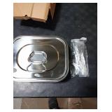 SUTETLW 304 Stainless Steel Bento Box Leakproof 3-Compartment Tray, 1800ml Stainless Steel Lunch Box with Airtight Valve Handle, Including Utensil Set (Fork/Knife/Chopsticks) for Travel, Work.