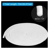 PATIKIL 1/4 Inch x 32.8 Feet Backer Rod for Gaps and Joints, Foam Rope Caulk Crack Joint Filler Roll Seal Weather Strip for Home Construction Car, White