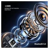 Galkvoz Wireless Earbuds,5.4 Bluetooth Headphones Noise Canceling,Wireless Earphones with Mic,Comfort Fit,Touch Control,50h Playtime,IP7 Waterproof in-Ear Earphones,Sports Ear Buds for iOS/Android