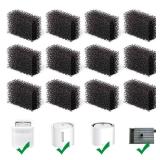 12 Pack Cat Water Fountain Sponge Filters, Replacement Foam Filters for 67oz/2L Pet Fountain 65oz/1.85L Dog Drinking Fountain