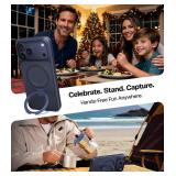 TORRAS for iPhone 17 Pro Max Case with Stand, Compatible with MagSafe, 4X Military Grade Protection, Camera Control Button Translucent Slim Phone Case for iPhone 17 Pro Max 6.9, Orange