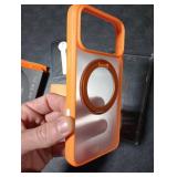 TORRAS for iPhone 17 Pro Max Case with Stand, Compatible with MagSafe, 4X Military Grade Protection, Camera Control Button Translucent Slim Phone Case for iPhone 17 Pro Max 6.9, Orange