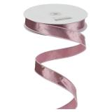 MEEDEE Dusty Rose Velvet 1 Inch Pink Wired Ribbon 25 Yards Crushed Velvet Christmas Ribbon for Tree, Wreaths, Bows