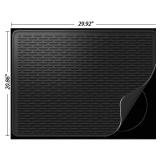 YUHFERA Stove Top Cover for Electric Stove - Silicone Stove Mat for Glass Top, Glass Cooktop Protector, XL Dish Drying Mats For Kitchen,Oven Covers for Electric Stove (Black,30 x 21)