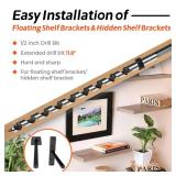 Dowel Jig Kit for Floating Shelf Bracket(& 1/2 x 11.8 Drill Bit),Self-Centering Scriber(& 6mm,8mm,10mm,12mm Drill Bits),Drill Guide for Hidden Shelf Brackets & Mantels,Centering Hole Drill