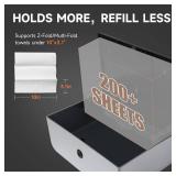 anydry 200-Sheet Wall-Mounted Paper Towel Dispenser, Fits Multi-Fold Towels up to 10x3.1 Inches, Perfect for Home & Business (Silver)