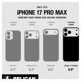 Pelican Protector iPhone 17 Pro Max Case [Compatible with MagSafe] Rugged Magnetic Phone Case with 16ft Military-Grade Drop Protection - Heavy Duty Phone Cover for iPhone 17 Pro Max- Black