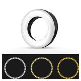 XINBAOHONG Selfie Ring Light Rechargeable Portable Clip-on Selfie Fill Light with 40 LED for Smart Phone Photography, Camera Video, Girl