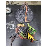 TOYSXYIN Large Volcano Set with 9 Realistic Dinosaur Action Figures for Kids 2 3 4 5 6 8 10 Years, Simulated Volcanic Eruptions w/Sounds, Volcano Can Store Dinos, Gift for Toddlers Boys & Girls