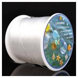 LUSTEMBER Fishing Wire, 1640 ft Clear Fishing Line, Strong Invisible String for Hanging Decorations, Balloons, Crafts, Jewelry Making, Beading, Bracelets and Necklaces