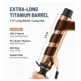 ORYNNE Titanium 2 Inch Curling Iron Extra-Long Barrel for Long Hair, Curling Iron 2 Inch with Dual PTC Heater, 12 Heat Settings Big Barrel Curling Irons, 60 Mins Auto-Off & Dual Voltage