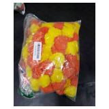 Krati Exports - 5 feet Marigold Garland |Indian/American Wedding Party Mantle Decoration, Faux Garlands Wedding Garland, Diwali Decoration, Spring Bush Floral! (Lemon Yellow & Dark Orange Mix, 5)