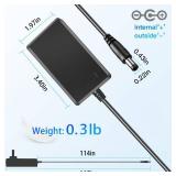 DC 12V 2A Power Supply [2Amp 2000mA] 24W AC Adapter, 10ft DC in 12V Power Cord for LED Strip Lights Speaker CCTV Camera Router, 5.5x2.5mm/2.1mm Plug Low Voltage Transformer Cable [10ft]