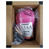 GEX 20-24 Canvas Cork Wig Block Mannequin Head for Wig Making Drying Styling Display with Table C Clamp Stand Holder (Rosy 22)