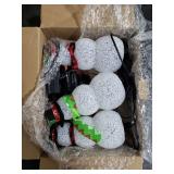 Christmas Pathway Lights Outdoor Decoations, Solar LED Snowman Stake Lights, Waterproof Walkway Landscape Light for Winter Yard, Garden Decor (Cool White, 3 Pack)