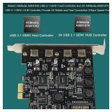 LinksTek 4-Ports PCIE USB 3.0 (3.1 GEN1) 5Gbps Expansion Card for Desktop PCs, 4X 5Gbps Max USB-C Ports, Built in Smart Power Distribution Technology, No Need Extra Power Supply (PCIE-U304C)