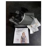 Momcozy Portable Baby Carrier Compact & Lightweight, Adjustable for Travel, Fold & Go Convenient Storage Hip Pouch, Wide Shoulder Straps, Soft Skin-Friendly Fabric, for Babies 12-35 lbs (Grey)