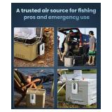 Pawfly Aerator for Fish, Portable Live Bait Aerator, Rechargeable Battery Air Pump for 5-20 Gallon Bait Bucket, Adjustable Minnow Bucket Livewell Oxygen Pump for Outdoor Fishing and Fish Transport