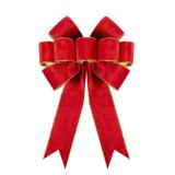 Utehilly 1Pack Large Christmas Bows Velvet Red Bows Holiday Red Christmas Bows Decorations for Wreath Velvet Bows Decor for Christmas Tree Topper, Front Door, Outdoor(14 * 12 inch)