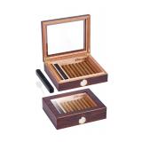 Chivana Premium Humidors for 20-35 Cigars with Rich Cedar Veneer Lining and Accessories. Safe and airtight Seal Lips Built. Excellent Gift for Love Ones.