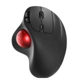 Nulea M501 Wireless Trackball Mouse, Rechargeable Ergonomic, Easy Thumb Control, Precise & Smooth Tracking, 3 Device Connection (Bluetooth or USB Receiver), Compatible for PC, Laptop, Mac, Windows.