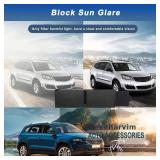 Veharvim Polarized Sun Visor Extender for Car with Zipper Slider, Upgraded UV400 Car Sun Visor Extension with PC Lens and Side Sunshade,Anti-Glare for Safe Driving,UV-Filtering/Protection(Driver Side)