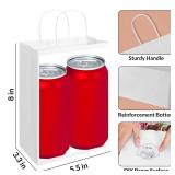 SUNEE 100 Pcs Gift Bags with Handles, 5.5x3.3x8 Inchs Small White Paper Gift Bags Bulk for Retail, Birthday Wedding Party Favors, Small Business and Paper Shopping Bag - White