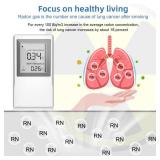 Radon Detector for Home with Â±0.1 pCi/L Precision,Radon Meter,Real-Time Air Quality Monitoring,Long-Term & Short-Term Data,Portable Design & Extended Battery Life,Radon Detector for Home Basement