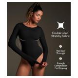 IUGA Long Sleeve Bodysuits for Women Crew Neck Body suit Women
