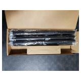 Zeerobee Curtain Rods for Windows 66 to 120, Black Curtain Rod, Adjustable 1 Inch Heavy Duty Outdoor/Indoor Modern Drapery Pole, 32-120