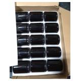 QAPPDA 8oz Amber Candle Jars Set of 30,Round Glass Jars with Black Lids,Empty 250ml Glass Candle Making Jar Bulk Thick Small Food Storage Jar for Spice,Candy,Powder